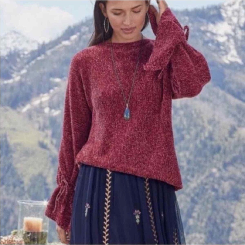 Cozy Chenille Bell Sleeve Sundance Sweater